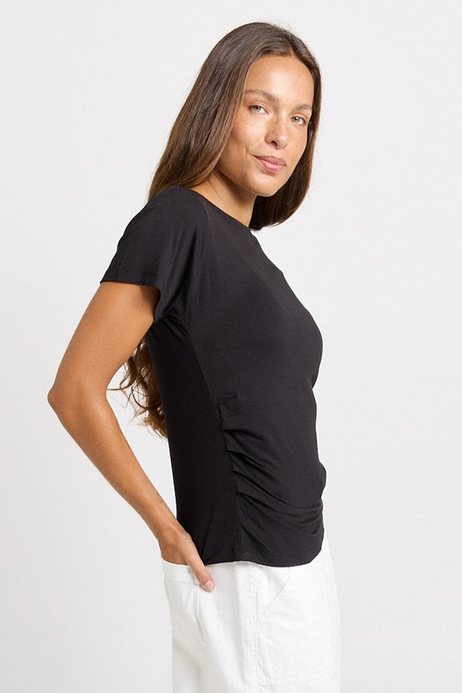 Victoria Viscose Tee - Black | Betty Basics