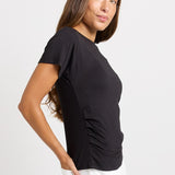 Victoria Viscose Tee - Black | Betty Basics