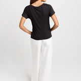 Victoria Viscose Tee - Black