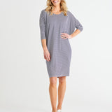 Lucia Dress - Navy/White Stripe