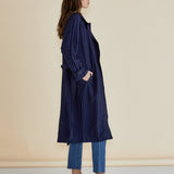 Mayla Duster - Blue Pinstripe
