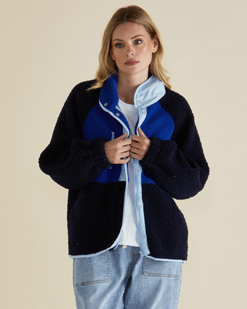 Franklin Fleecy Jacket - Blue