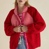 Franklin Fleecy Jacket - Pink/Red