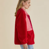Franklin Fleecy Jacket - Pink/Red