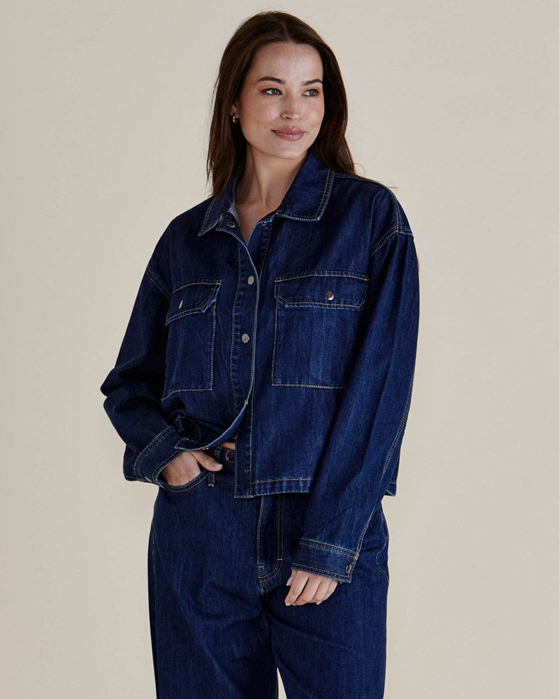Selby Denim Jacket - Dark Blue
