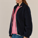 Jayne Fleece Jacket - Navy/White