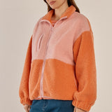 Jayne Fleece Jacket - Pink/Orange