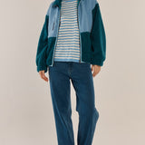 Jayne Fleece Jacket - Teal Green/Blue