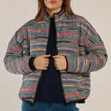 Finch Reversible Jacket - Rainbow Houndstooth/Black