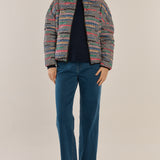 Finch Reversible Jacket - Rainbow Houndstooth/Black