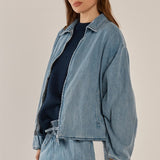 Callie Bomber Jacket - Medium Blue