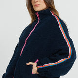 Aubrey Fleece Jacket - Navy/Rainbow
