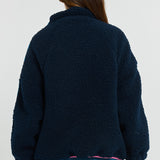 Aubrey Fleece Jacket - Navy/Rainbow