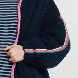 Aubrey Fleece Jacket - Navy/Rainbow