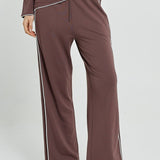 Evelyn Wide Leg Jogger - Nutmeg