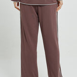 Evelyn Wide Leg Jogger - Nutmeg