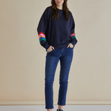 Davina Jumper - Dark Blue Multi