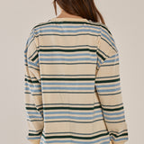 Easy Crew Sweat - Blue/Green Stripe