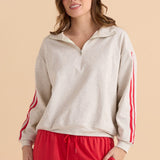 Rocco Quarter Zip Sweatshirt - Grey Marle