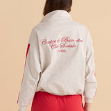 Rocco Quarter Zip Sweatshirt - Grey Marle