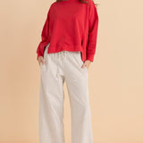 Barrel Leg Sweatpant - Grey Marle