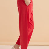 Barrel Leg Sweatpant - Red