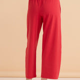Barrel Leg Sweatpant - Red