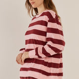 Stazie Sweatshirt - Pink/Red Stripe