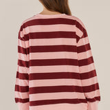 Stazie Sweatshirt - Pink/Red Stripe