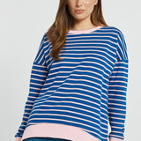 Tide Sweatshirt - Blue/Pink Stripe