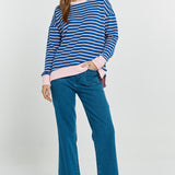 Tide Sweatshirt - Blue/Pink Stripe
