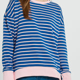 Tide Sweatshirt - Blue/Pink Stripe