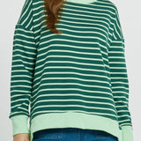 Tide Sweatshirt - Dark Green/Green Strip