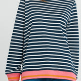 Tyra Sweat - Navy/White Stripe