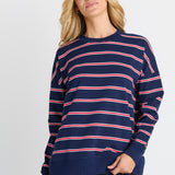 Ziggy Sweat - Navy/Red Stripe