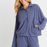 Milla Travel Jacket - Steel Blue