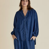 London Lyocell Blouse - Dark Indigo