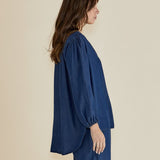 London Lyocell Blouse - Dark Indigo