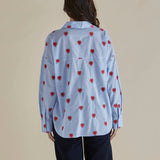 Sage Shirt - Blue Heart Stripe