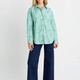 Sage Shirt - Green Stripe