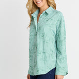 Sage Shirt - Green Stripe
