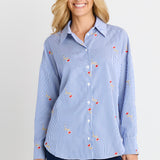 Sage Shirt - Rose Stripe