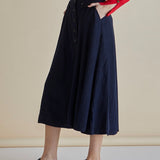 Lola Lyocell Skirt - Dark Vintage Blue