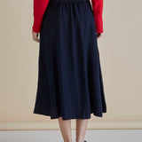 Lola Lyocell Skirt - Dark Vintage Blue