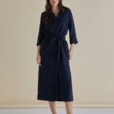 Betty Lyocell Shirt Dress - Dark Vintage Blue