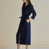 Betty Lyocell Shirt Dress - Dark Vintage Blue