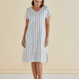Elwood Dress - Black/White Stripe