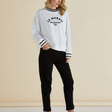 Harlow Denim Jogger - Black With Lurex