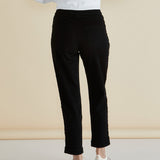 Harlow Denim Jogger - Black With Lurex