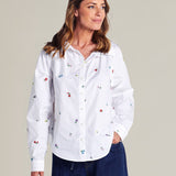 Floral Embroidered Shirt - Floral